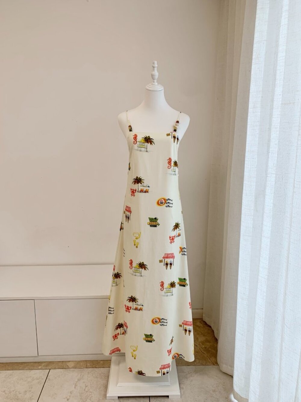 Palm Noosa white printed camisole dress